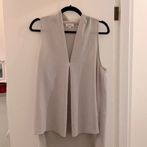 Wilfred Crepe sleeveless top in medium grey